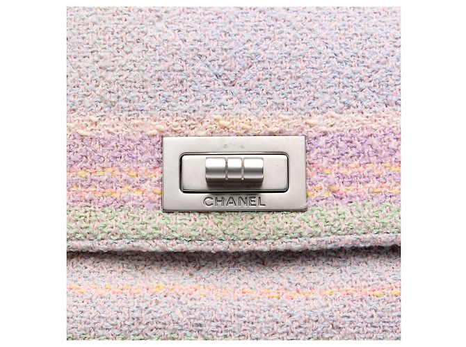 Chanel Rosa Tweed Trapuntato Reissue 2.55 Single Flap 225 - vista 5