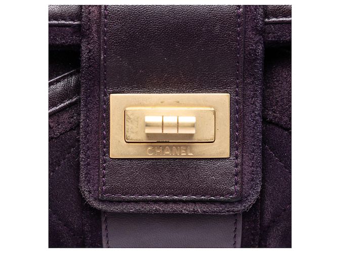 Chanel Purple Quilted Suede Union Jack Reissue 2.55 Double Flap 227 Porpora - vista 5