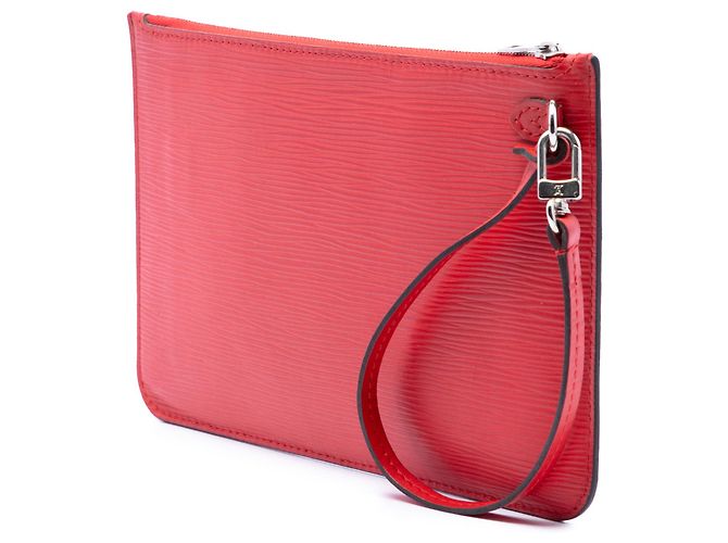Pochette Louis Vuitton Red Epi Neverfull Rosso - vista 2