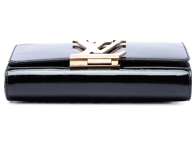 Louis Vuitton Black Vernis Louise Sliding Chain MM Nero - vista 3