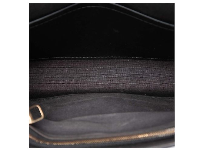 Louis Vuitton Black Vernis Louise Sliding Chain MM Nero - vista 4