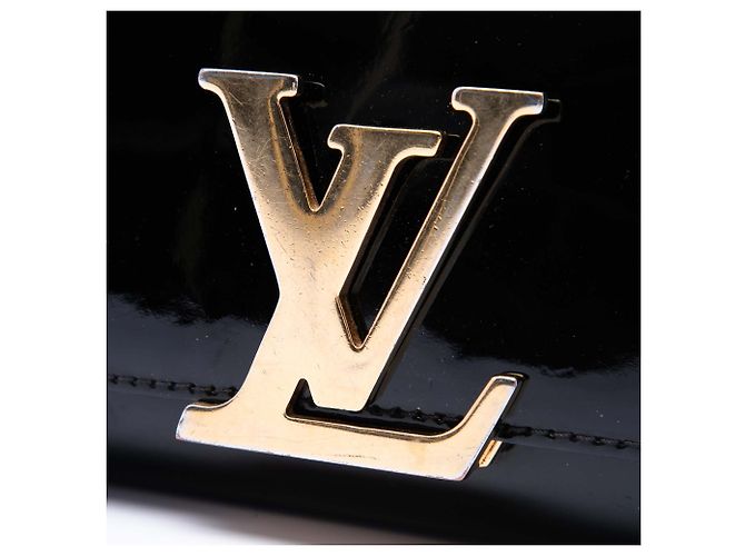 Louis Vuitton Black Vernis Louise Sliding Chain MM Nero - vista 5