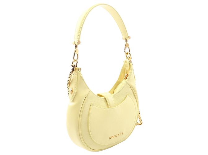 Bulgari Borsa Serpenti Ellipse in pelle nera piccola Bvlgari Giallo - vista 2