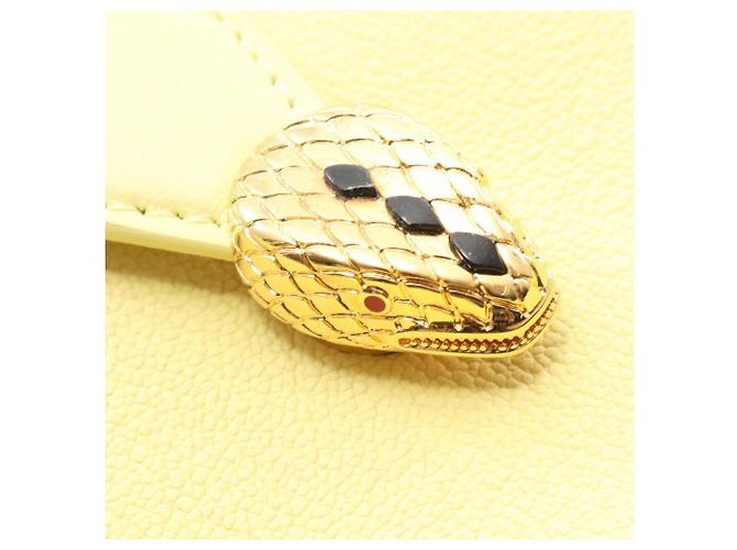 Bulgari Borsa Serpenti Ellipse in pelle nera piccola Bvlgari Giallo - vista 5