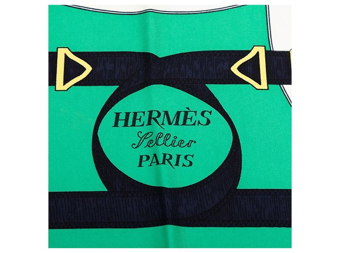 Hermès Seidentuch Green Eperon d Or 90 Grün - Ansicht 3