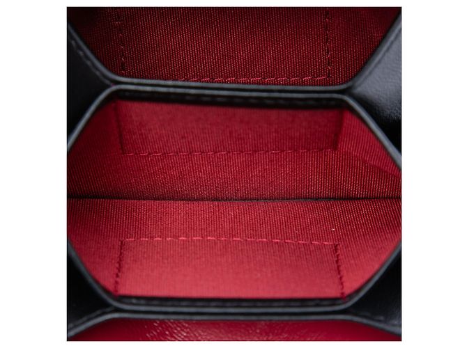 Chanel Romance Kartenetui aus schwarzem gestepptem Lammleder mit Kette - Ansicht 4