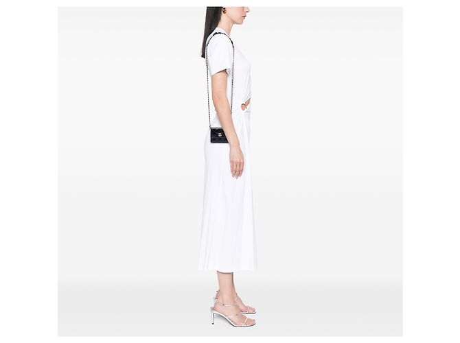 Chanel Romance Kartenetui aus schwarzem gestepptem Lammleder mit Kette - Ansicht 6