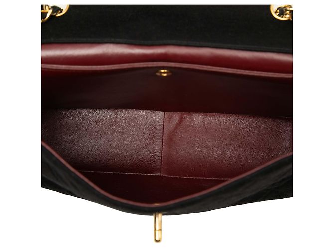 Chanel Black CC Quilted Jersey and Lambskin Trimmed Single Flap - view 4