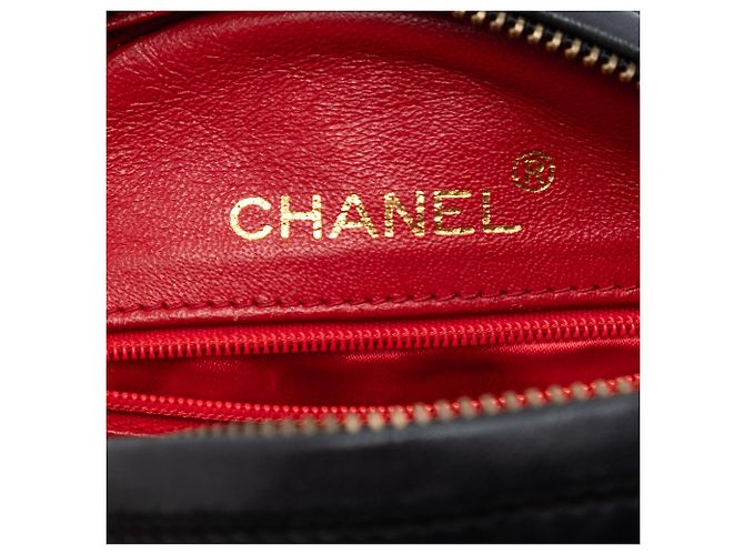 Chanel Black CC Quilted Satin Tassel Round Shoulder Bag - view 5