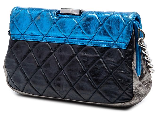 Borsa Chanel Multi Multicolor Quilted Metallic Calfskin Modern Chain Flap Frame Bag Multicolore - vista 2