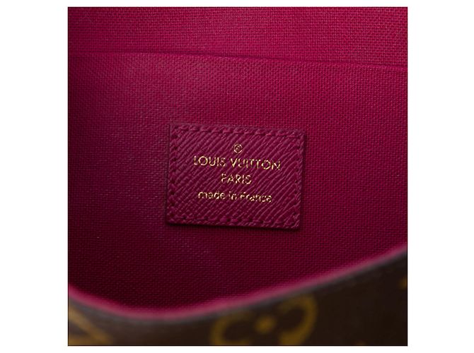 Louis Vuitton Pochette Felicie Marrone Monogram - vista 5