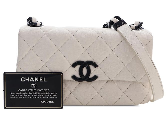 Chanel White Small Quilted Caviar My Everything Flap Weiß - Ansicht 15