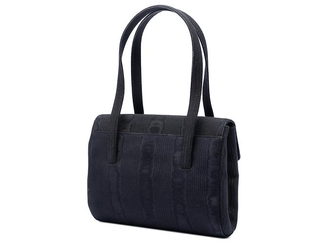 Borsa Chanel Black CC Silk Grosgrain Nero - vista 2