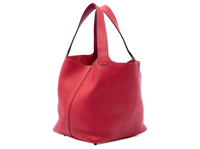 Hermès Red Clemence Picotin Lock 22 Rosso - vista 2