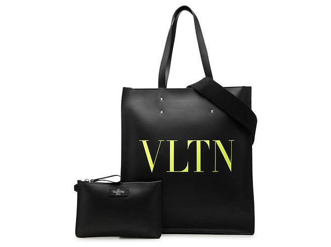 Tote Rockstud VLTN in pelle di vitello nera Valentino Nero - vista 7