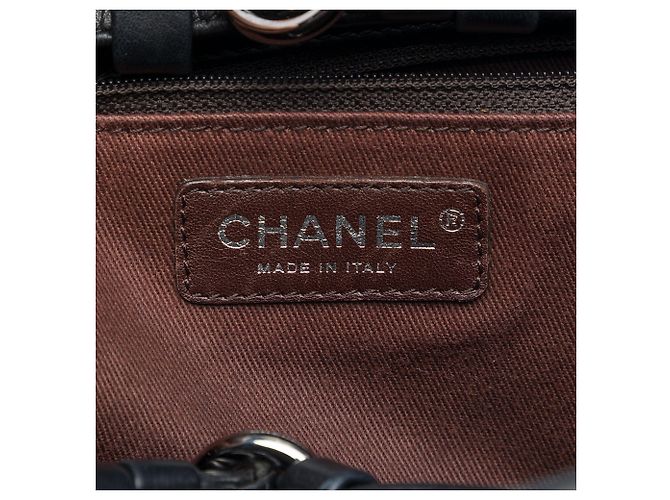 Tote Chanel Black CC Quilted Lambskin Country Club - vista 5