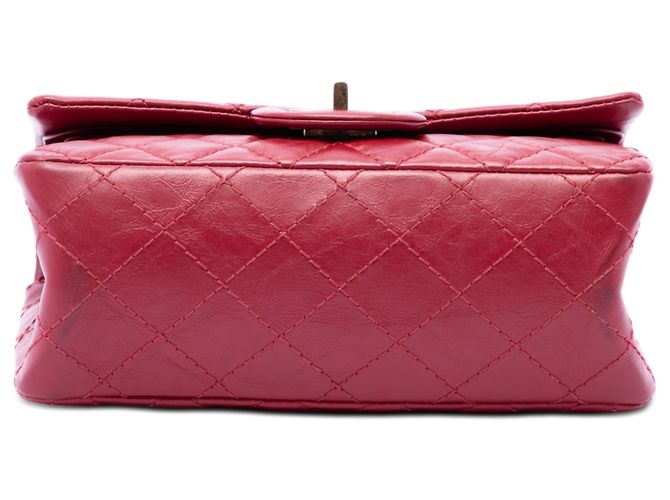 Chanel Red Quilted Aged Calfskin Reissue 2.55 Single Flap 224 - view 3