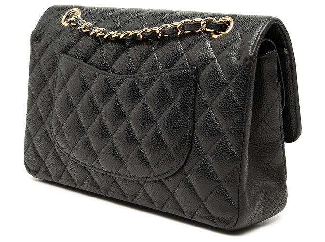Chanel Black Medium Classic Caviar Double Flap Schwarz - Ansicht 2
