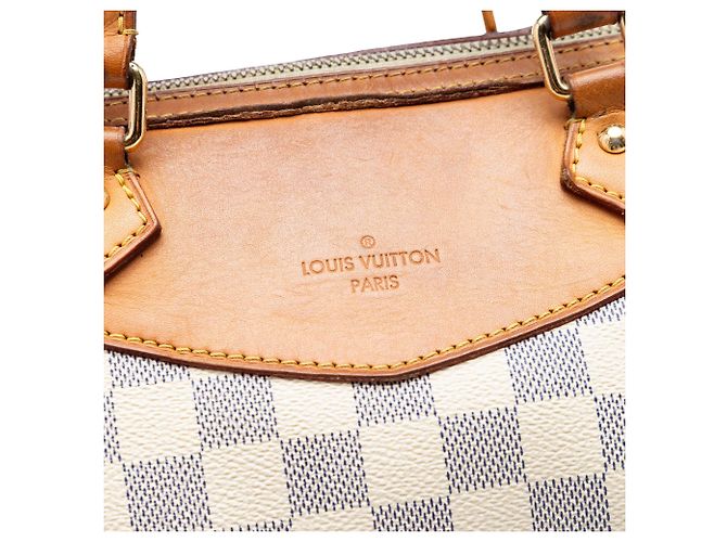 Louis Vuitton White Damier Azur Siracusa GM - view 5