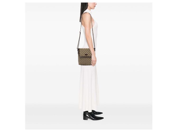 Gucci Beige GG Supreme Crossbody - vista 7