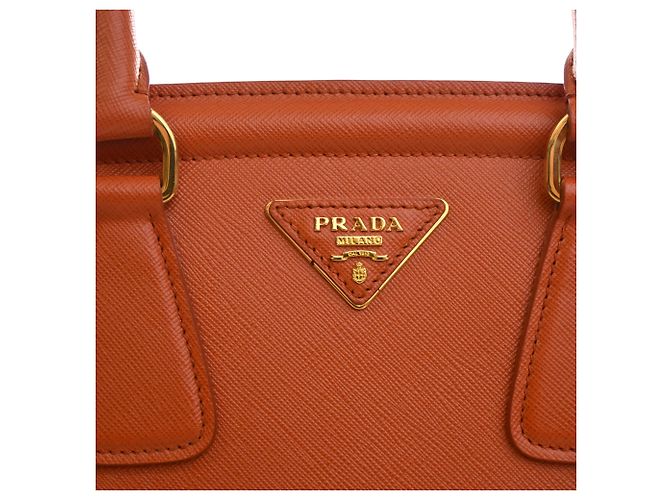 Tote Prada Orange Saffiano Lux Parabole Arancione - vista 7