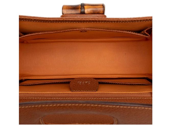 Gucci Pelle di vitello granulata marrone Bamboo Night - vista 4