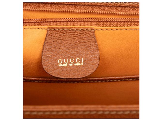 Gucci Pelle di vitello granulata marrone Bamboo Night - vista 5