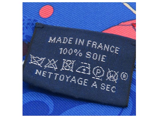 Hermès Blue Ex Libris les Parisiennes Seidentuch Twilly Blau - Ansicht 3
