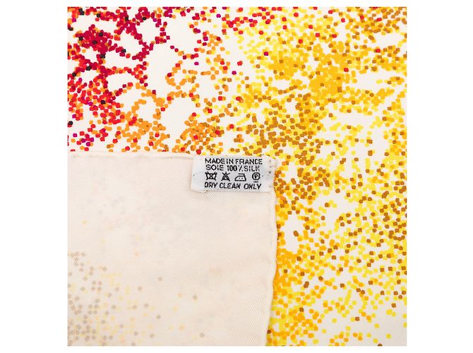 Hermès Seidentuch White Indian Dust 90 Weiß Roh - Ansicht 7