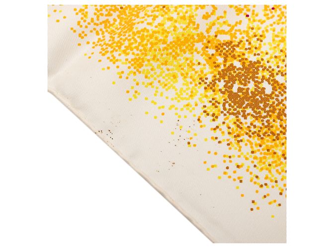 Hermès Seidentuch White Indian Dust 90 Weiß Roh - Ansicht 8