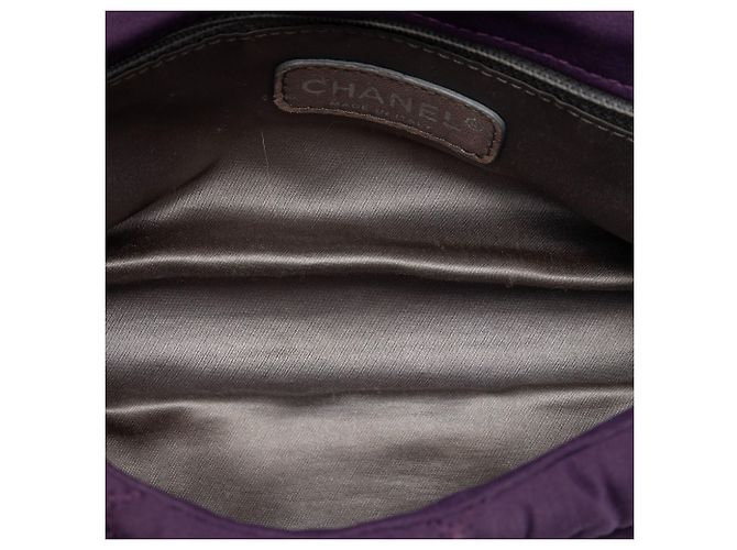 Chanel Purple Small Quilted Nylon Bubble Flap Porpora - vista 4
