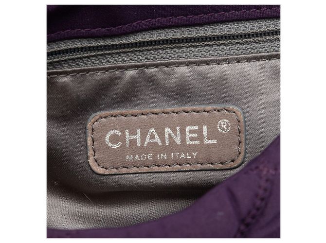 Chanel Purple Small Quilted Nylon Bubble Flap Porpora - vista 5