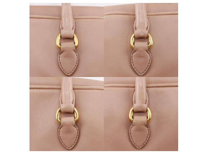 Borsa a mano in pelle borchiata Miu Miu Beige - vista 14