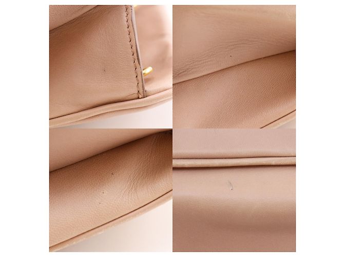 Borsa a mano in pelle borchiata Miu Miu Beige - vista 16