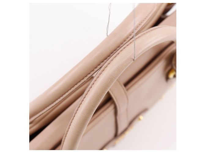 Borsa a mano in pelle borchiata Miu Miu Beige - vista 5