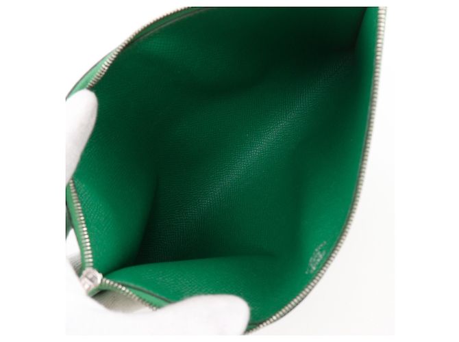 Hermès Clutch Calvi GM Hermes Nero Verde - vista 10