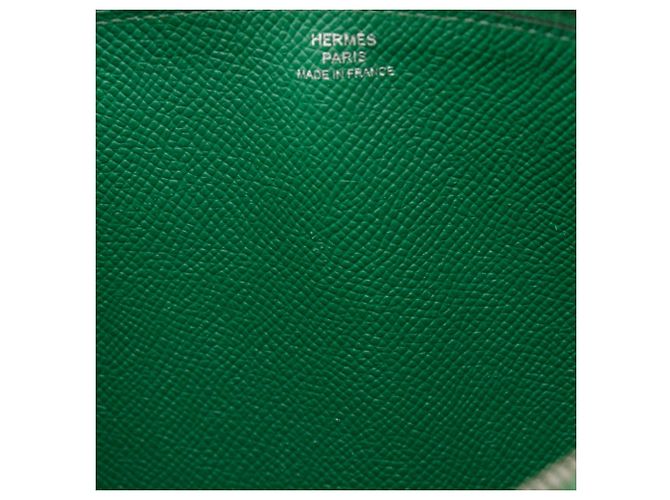 Hermès Clutch Calvi GM Hermes Nero Verde - vista 11