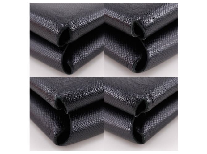 Hermès Clutch Calvi GM Hermes Nero Verde - vista 4