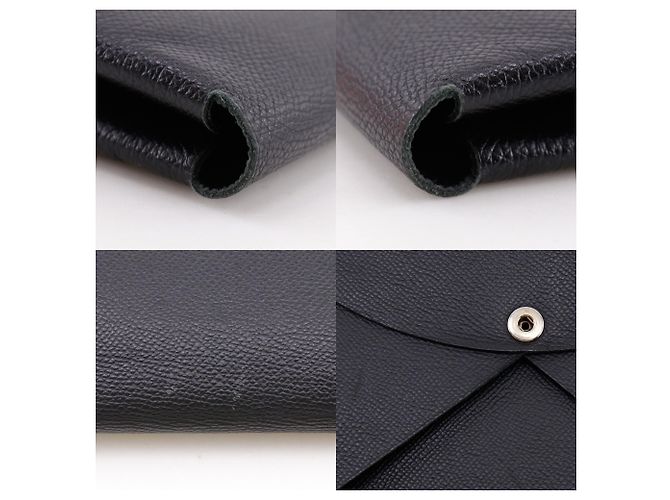 Hermès Clutch Calvi GM Hermes Nero Verde - vista 8