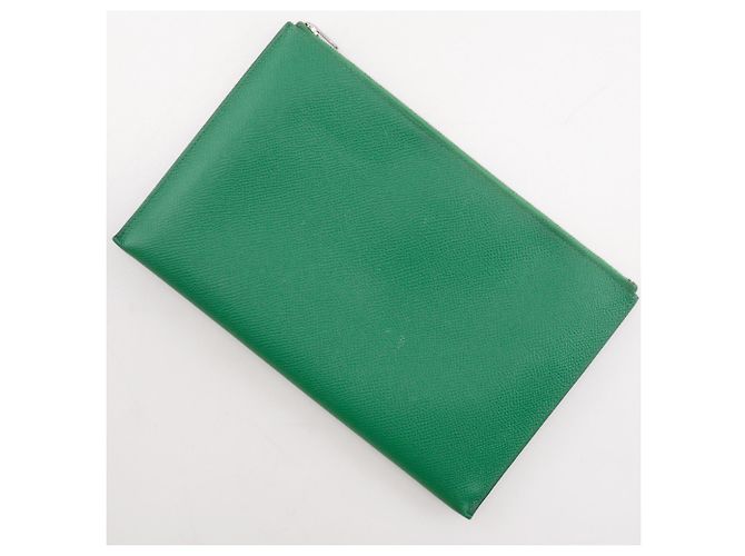 Hermès Clutch Calvi GM Hermes Nero Verde - vista 9