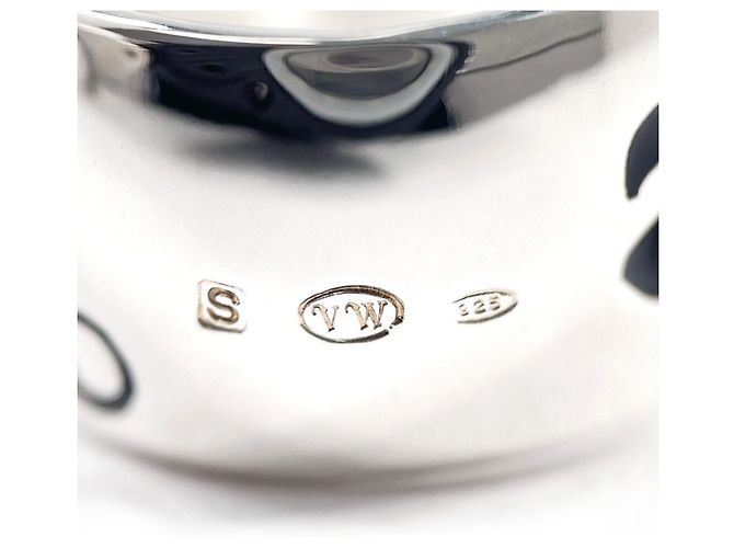 Anello band Vivienne Westwood Nero Argento - vista 3
