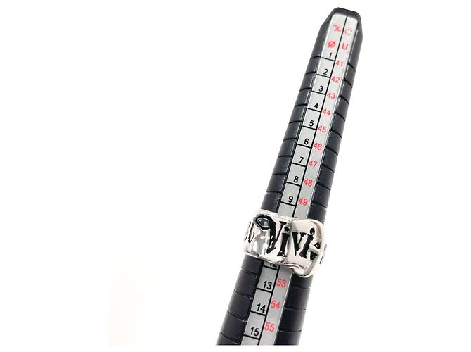 Anello band Vivienne Westwood Nero Argento - vista 4