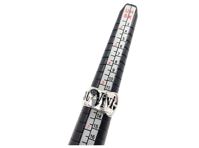 Anello band Vivienne Westwood Nero Argento - vista 5