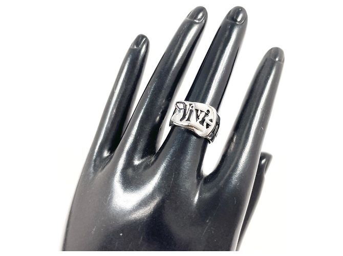 Anello band Vivienne Westwood Nero Argento - vista 6
