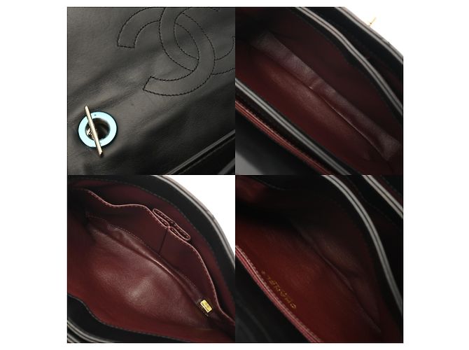 Borsa Chanel Matelassé Trendy CC Top Handle Flap Bag Nero - vista 10
