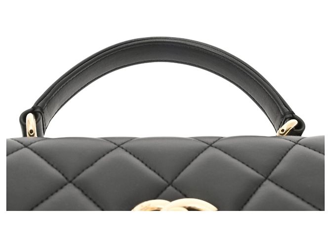 Borsa Chanel Matelassé Trendy CC Top Handle Flap Bag Nero - vista 5