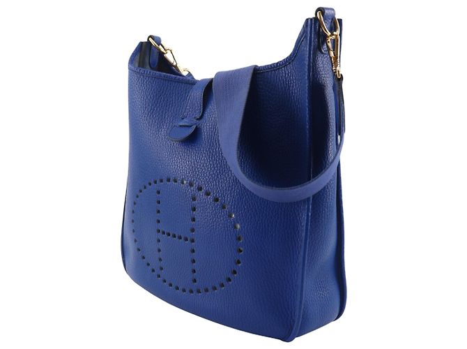 Hermès Borsa a Spalla Hermes Evelyne 1 GM Blu - vista 2
