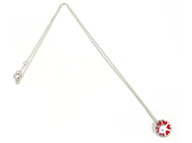Tiffany & Co Collana Tiffany Crown of Hearts Argento Rosso - vista 3