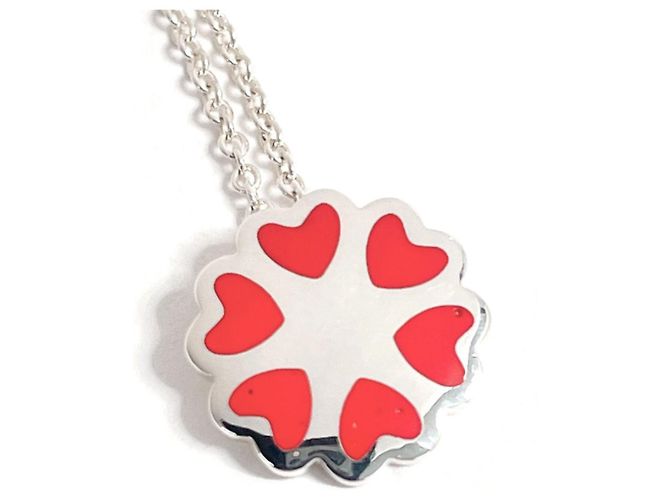 Tiffany & Co Collana Tiffany Crown of Hearts Argento Rosso - vista 7
