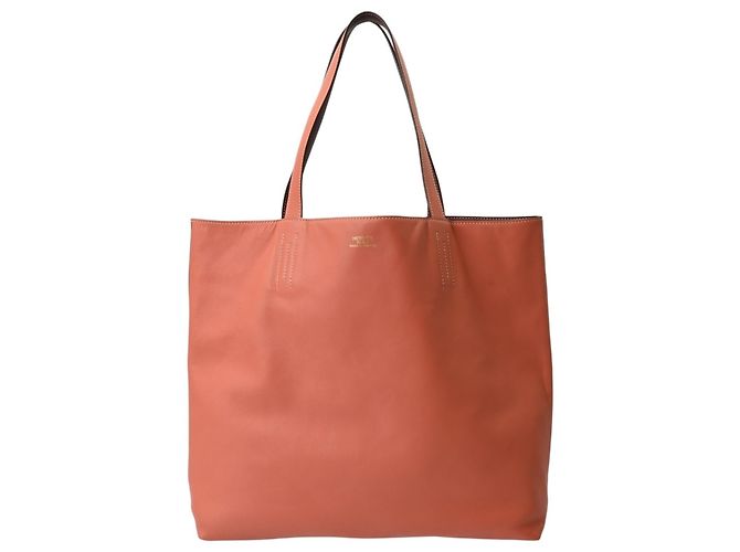 Hermès Borsa Tote HERMES Double Sens 45 Rosso Corallo - vista 2